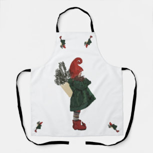 Delantal Navidades Gnome Apron   Vacaciones de impresión en