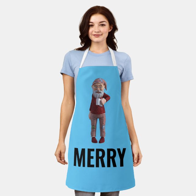 DELANTAL NAVIDADES GNOME ELF MERRY APRON (Gastado)