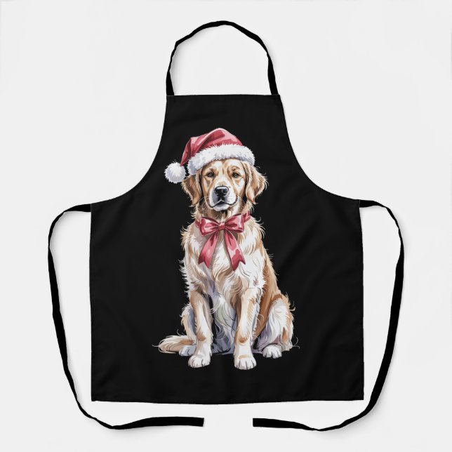 Delantal Navidades Golden Retriever Lover Dog Mama (Anverso)