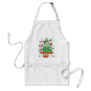 Delantal Navidades graciosos retro bebiendo humor se encien