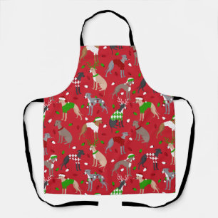 Delantal Navidades Greyhound Dog