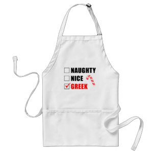 Delantal Navidades griegos traviesos diseñan Apron adulto