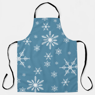 Delantal Navidades Hacen Snowflake Con El Azul