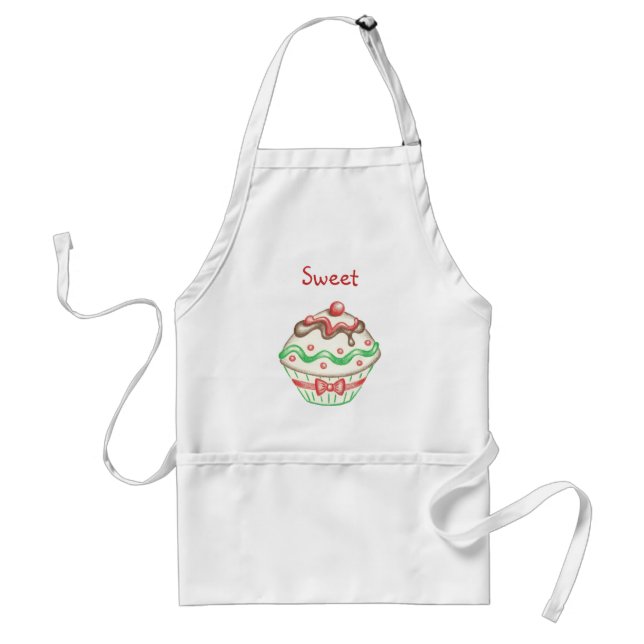 Delantal Navidades Holiday Baking Cupakes Apron (Frente)