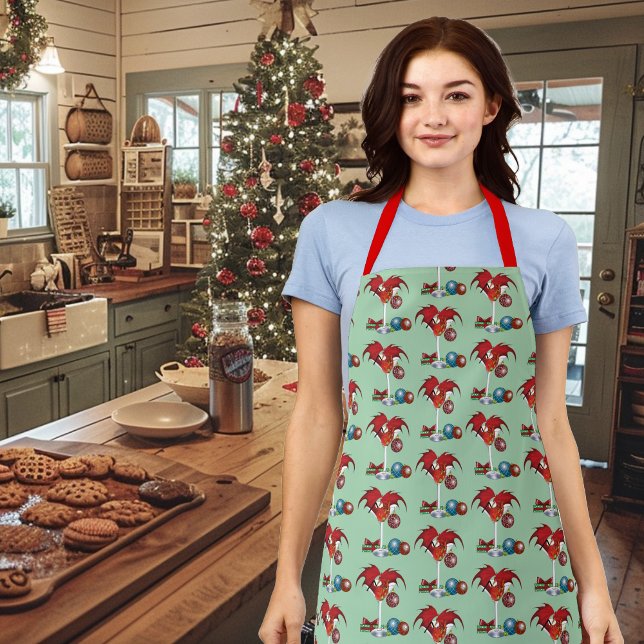 Delantal Navidades Holiday Joy Dragon (Subido por el creador)