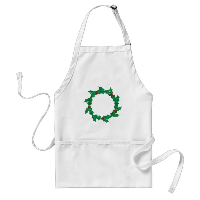 Delantal navidades holly wreath (Frente)