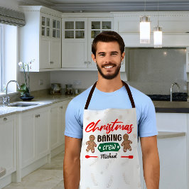Delantal Navidades horneando equipo, paro familiar