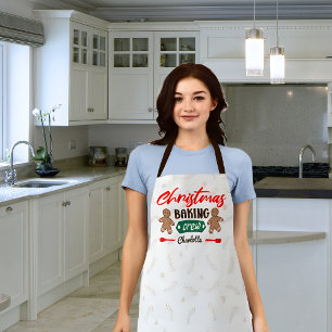 Delantal Navidades horneando equipo, paro familiar