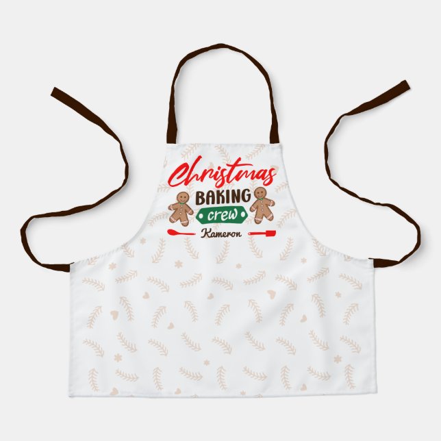 Delantal Navidades horneando equipo, paro familiar (Anverso)
