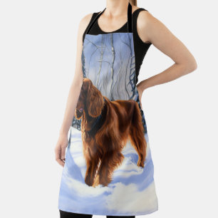 Delantal Navidades irlandeses que dejan que nieve