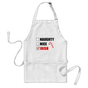 Delantal Navidades irlandeses traviesos diseñan Apron adult