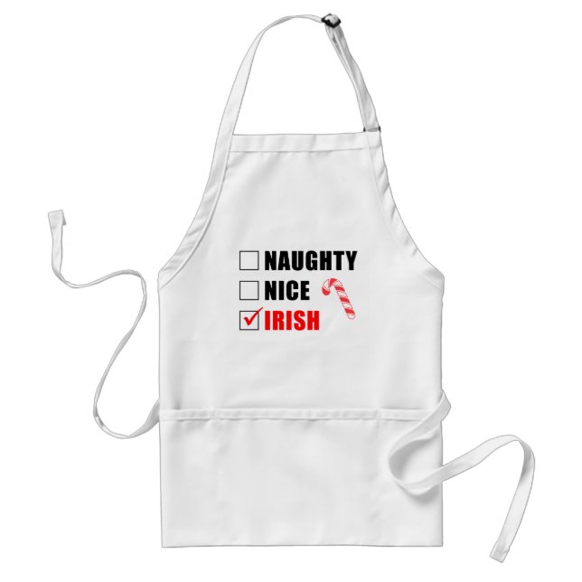 Delantal Navidades irlandeses traviesos diseñan Apron adult (Frente)