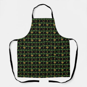 Delantal Navidades jugador de béisbol - Green Check