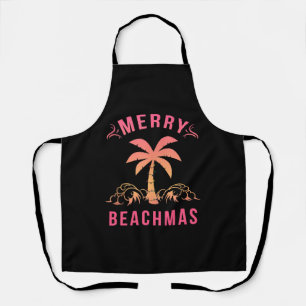 Delantal Navidades Julio Coastal Beach Merry Beachmas Palm