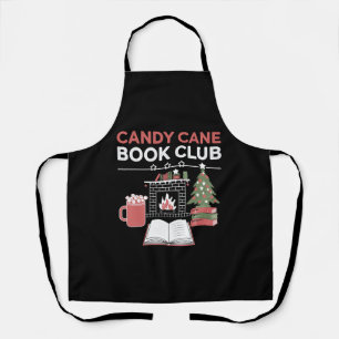 Delantal Navidades libreros Candy Cane Book Club Bookish