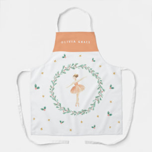 Delantal Navidades lindos botánicos bailarinas de nutcracke
