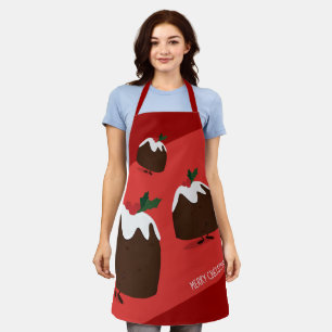 Delantal Navidades metiendo Personalizado navideño con mora