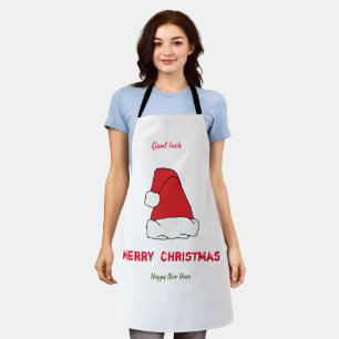 Delantal Navidades minimalistas y Año Nuevo Feliz