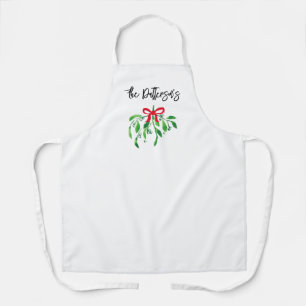 Delantal Navidades MistletoNAME Festive Holiday Baking