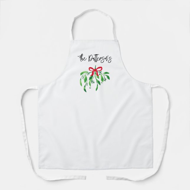Delantal Navidades MistletoNAME Festive Holiday Baking (Anverso)