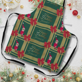 Delantal Navidades modernos El Oro Verde El Tartán Personal