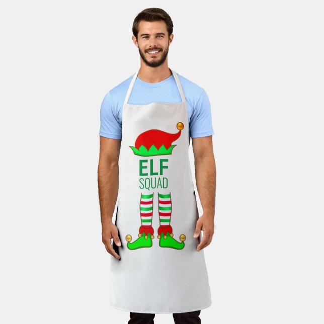 Delantal Navidades modernos Elf Squad (Gastado)