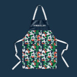 Delantal navidades modernos geométricos retro azul rojo ver<br><div class="desc">navidades modernos geométricos retro azul rojo verde regalo diseño de delantal</div>