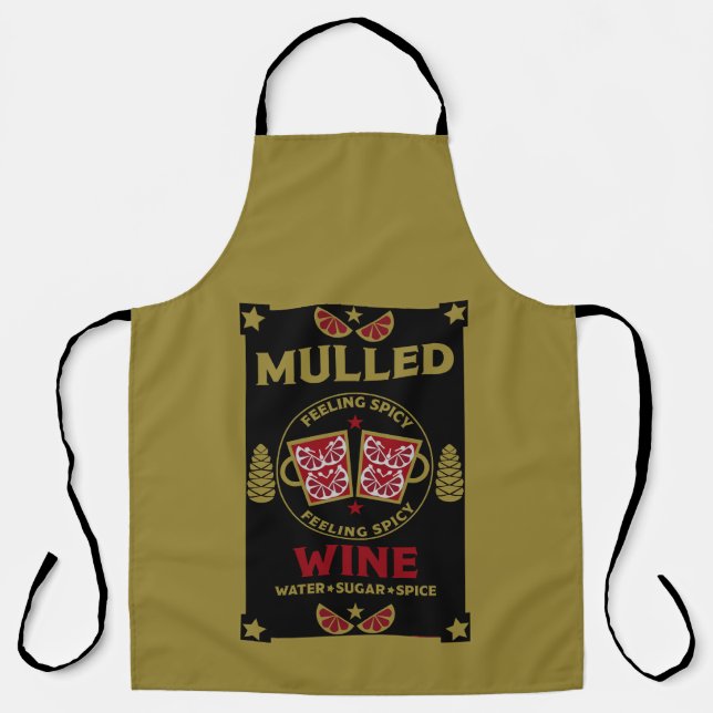 Delantal Navidades mulled Red Wine (Anverso)
