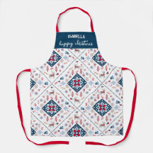 Navidades nórdicos con renos y copos de nieve