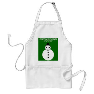 Delantal Navidades Número Uno Chef Personalizado Snowman