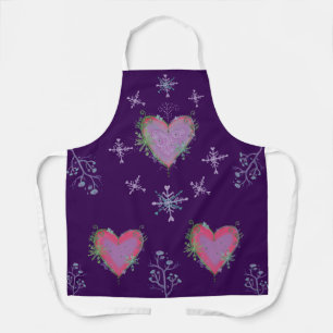 Delantal navidades ornamentales de copos de nieve