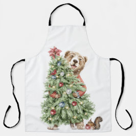 Delantal Navidades osos con árbol