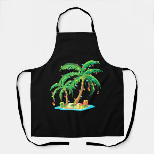 Delantal Navidades Palm Tree Tropical Xmas Gift Coconut