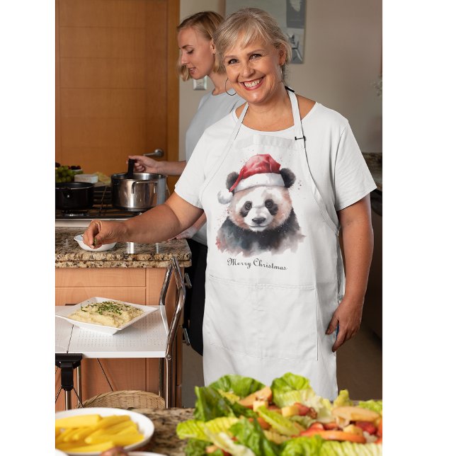Delantal Navidades Panda, personalizable (Subido por el creador)
