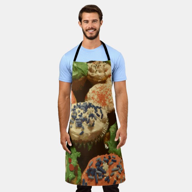 Delantal Navidades pasteles con salpicaduras (Gastado)