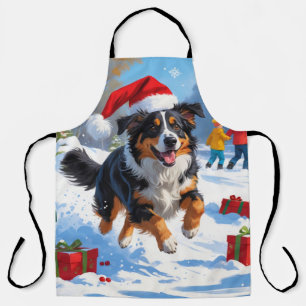 Delantal Navidades Pastores Australianos Festejan Escena de