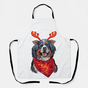 Delantal Navidades Perro de montaña Bernese