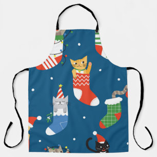Delantal Navidades Personalizados Gatos Patrón Cuto