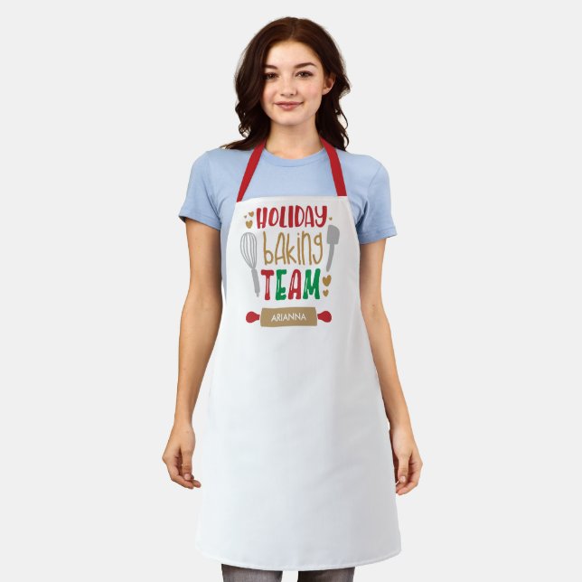 Delantal Navidades personalizados Holiday Baking Apron (Gastado)