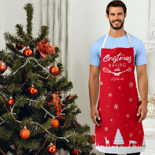 Delantal Navidades personalizados que hornean con (su nombr