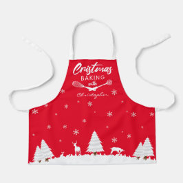 Delantal Navidades personalizados que hornean con (su nombr
