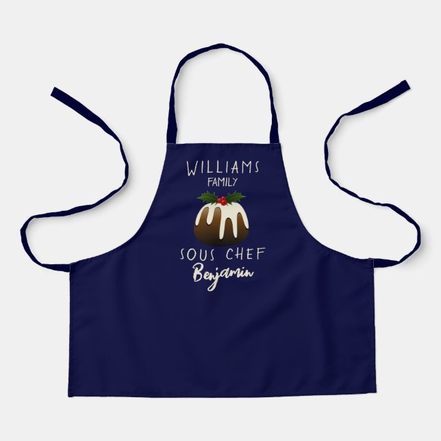 Delantal Navidades personalizados Sous Chef Apron (Anverso)