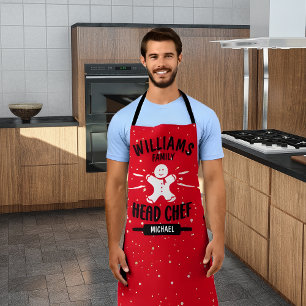 Delantal Navidades personalizados Sous Chef, Apron Familiar