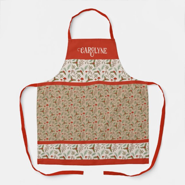 Delantal Navidades personalizados Woodlands Apron (Anverso)