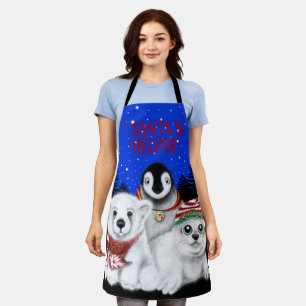 Delantal Navidades pingüino bebé oso polar cachorro