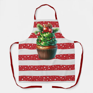 Delantal Navidades Polka Dots y Cupcake Apron