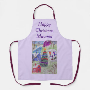 Delantal Navidades Pueblo personalizado