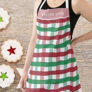 Delantal Navidades que agitan nombre de jefe de adulto