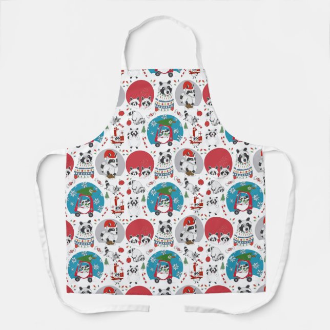 Delantal Navidades Raccoon Apron (Anverso)