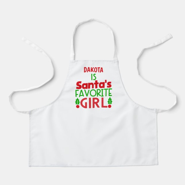 Delantal Navidades Red Green Santa Baking Kitchen Apron (Anverso)